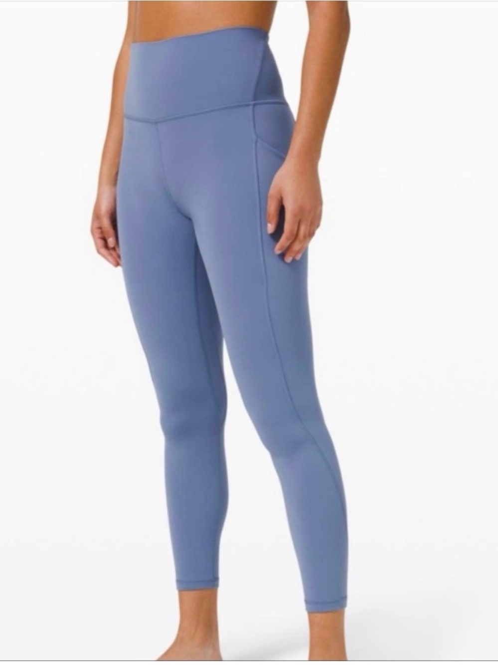 Lululemon High Waist Align Leggings 25” Side Pockets Size 4 in Water Drop